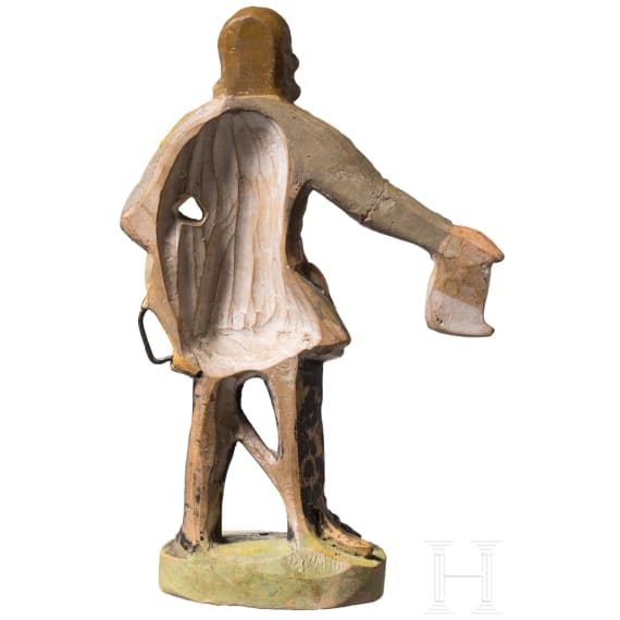 Figur des Friedrich Hecker aus Zizenhausener Terrakotta, um 1848