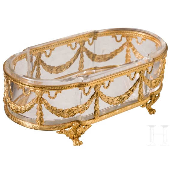 Kleine Jardiniere mit feuervergoldeten Montierung, wohl Frankreich, 19. Jhdt.