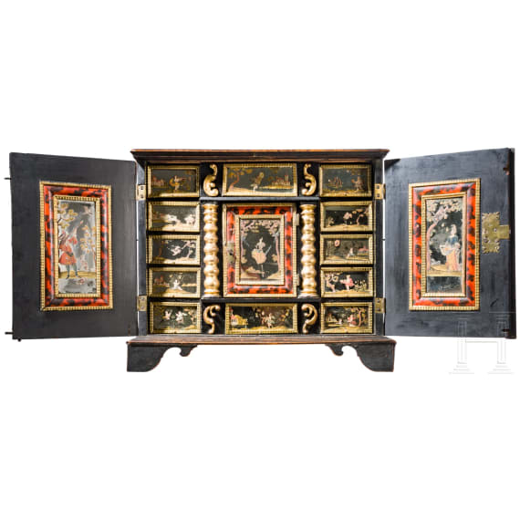 Kabinett mit Spiegeleinlagen, Augsburg, um 1700
