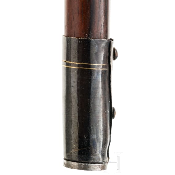Gehstock mit Silbermontierung, um 1900