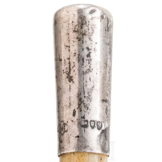 Silbermontierte Rhinozeros-Reitgerte, London, J. Howell & Co Ltd, 1907