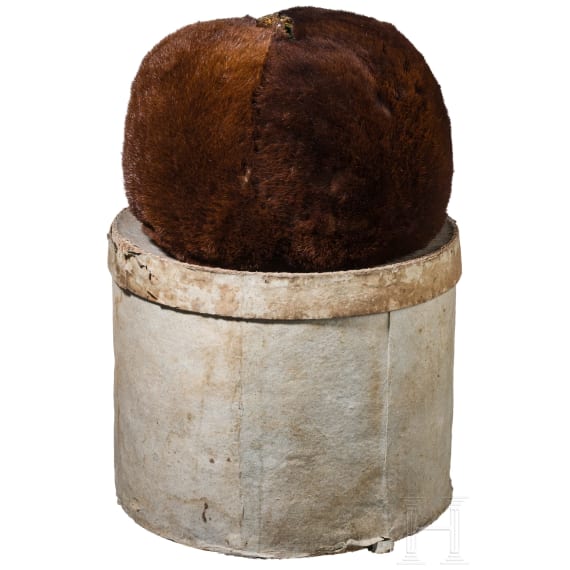 Otterhaube in originaler Hutschachtel, &Ouml;tztal/Oberinntal, 1. H&auml;lfte 19. Jh.