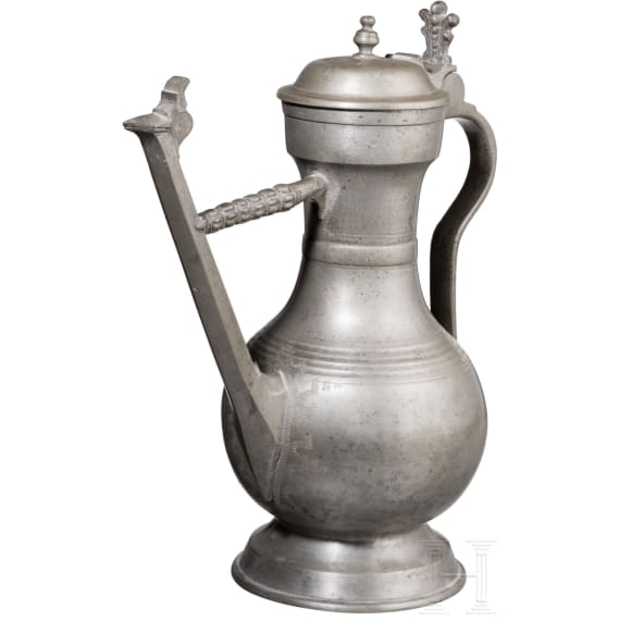 Berner Stegkanne aus Zinn, um 1740