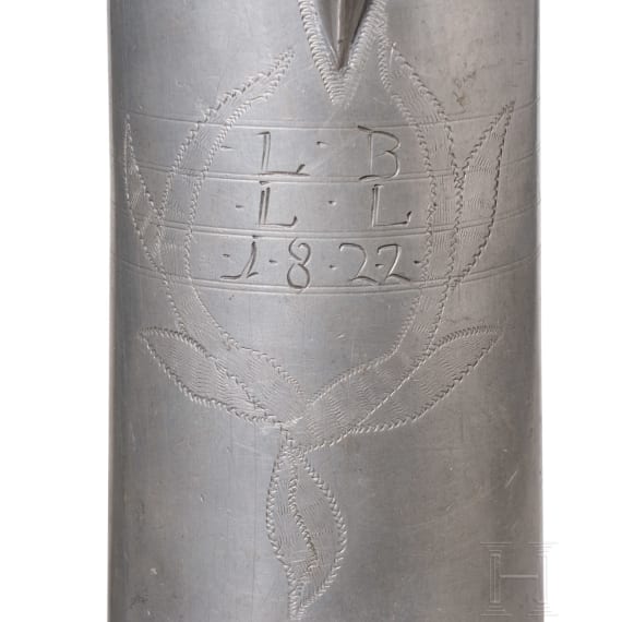Acht gro&szlig;e Stitzen aus Zinn, s&uuml;ddeutsch, um 1780 - 1840