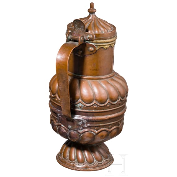 Kupferkanne, deutsch, datiert 1717