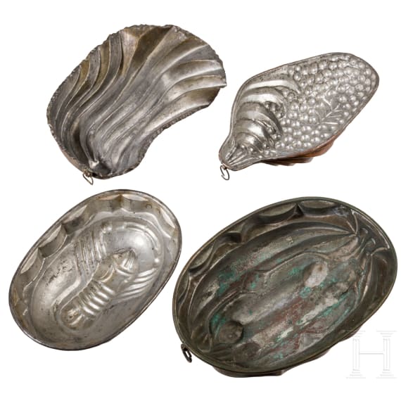 Vier Kupferformen, deutsch, 18. Jhdt. / fr&uuml;hes 19. Jhdt.