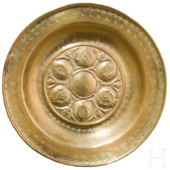 Beckenschl&auml;gersch&uuml;ssel mit Granat&auml;pfeln, N&uuml;rnberg, 16. Jhdt.