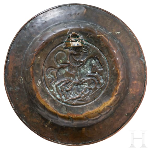 Beckenschl&auml;gersch&uuml;ssel mit dem Heiligen Georg, N&uuml;rnberg, 16 .Jhdt.