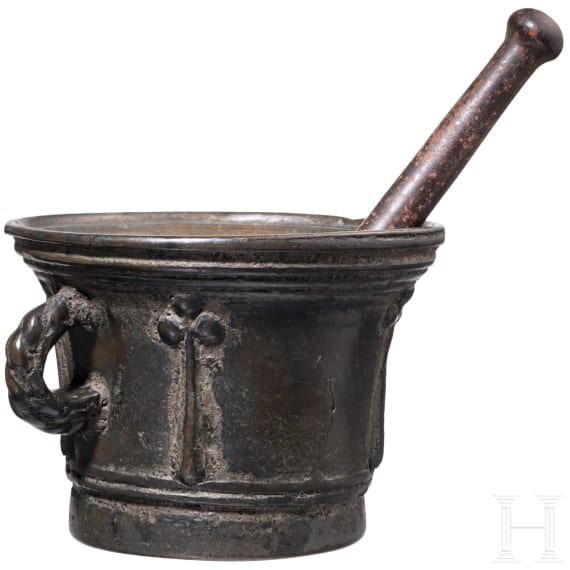 Sp&auml;tgotischer Rippenm&ouml;rser, Italien, wohl Perugia, um 1500