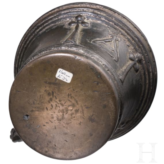 Sp&auml;tgotischer Rippenm&ouml;rser, Italien, wohl Perugia, um 1500