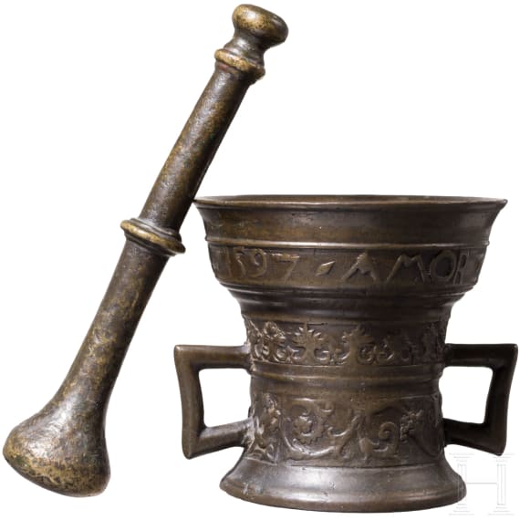 Bronzem&ouml;rser, Werkstatt Wegewart, Deventer (NL), datiert 1597