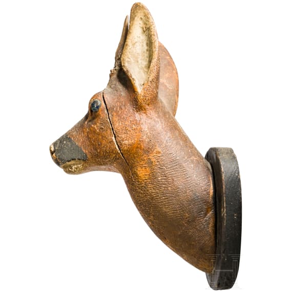 A pair of German Roebuck trophies, mid 19th century