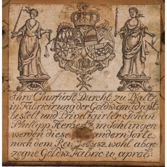 Two coin balances (one in wooden casket), Solingen, Johann Phillipp Herbertz, 1776 (one) / 19th century