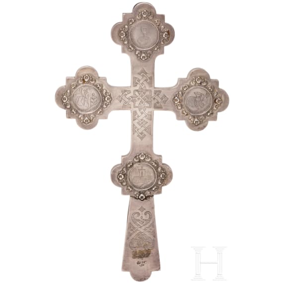 A silver crucifix, Russia, Moscow, 1867