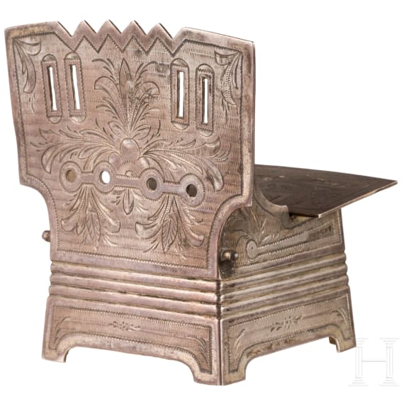 A silver salt chair, Russia, Moscow, S. Ikonnikov, 1871