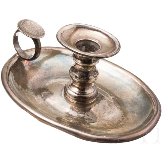 A silver hand-held candle, Jelgava, 1864