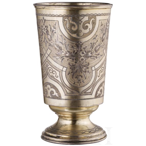 A Russian silver-gilt beaker, Moscow, Serge&igrave; Ivanovich Nazarov, circa 1890