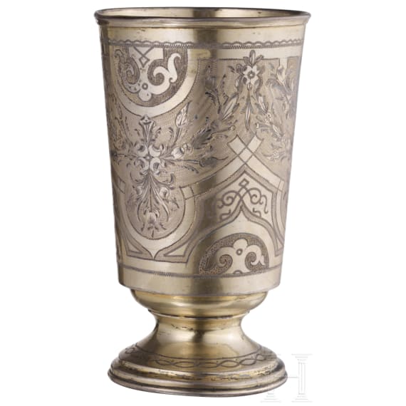A Russian silver-gilt beaker, Moscow, Serge&igrave; Ivanovich Nazarov, circa 1890