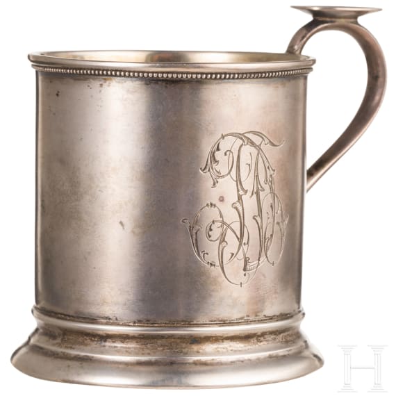 A silver tea glass holder, Russia, Moscow, Pavel Ovchinnikov, 1890