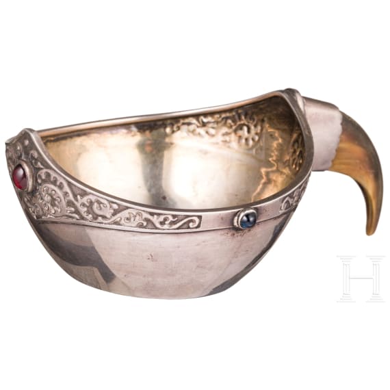 A silver kovsh, Russia, Moscow, Faberg&eacute;, 1908-1917