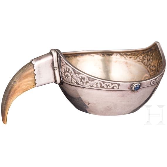 A silver kovsh, Russia, Moscow, Faberg&eacute;, 1908-1917