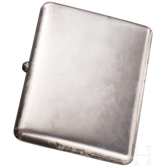 A silver cigarette case showing Hermes, Russia, Moscow, A. Belov, 1908-1913