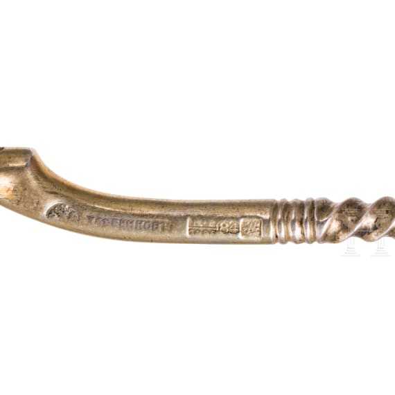 A silver-gilt and niello fork and spoon, Russia, Moscow, Ivan Khlebnikov, 1888