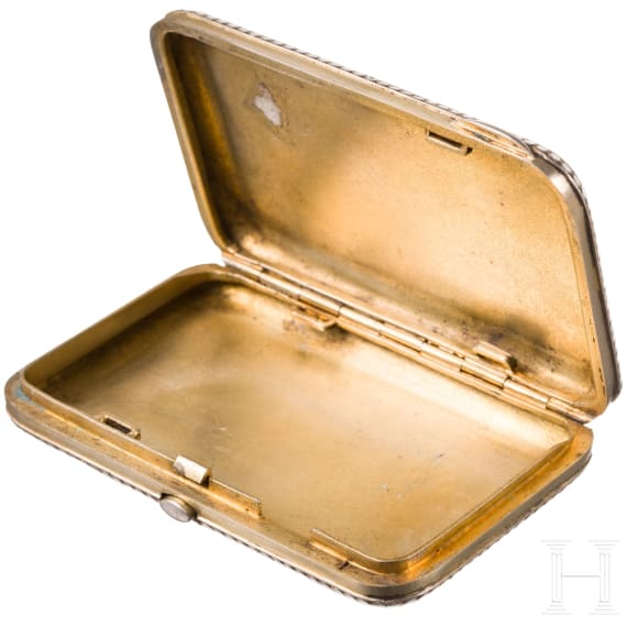 A silver-gilt and cloisonn&eacute; enamel cigarette case, Russland, Moscow, Vasili Andreev, 1908