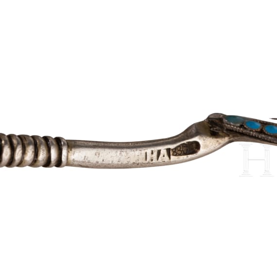 Two silver and cloisonn&eacute; enamel spoons, Russia, Moscow, 1896-1908