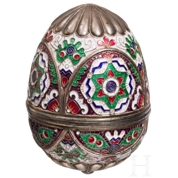 Cloisonn&eacute;-Ei, Russland, 2. H&auml;lfte des 20. Jhdts.