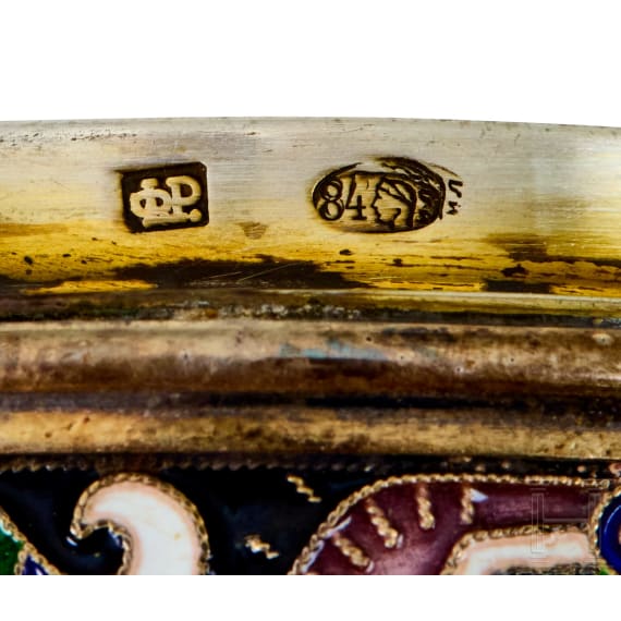 Cloisonn&eacute;-Email-Ei, Russland, 2. H&auml;lfte des 20. Jhdts.