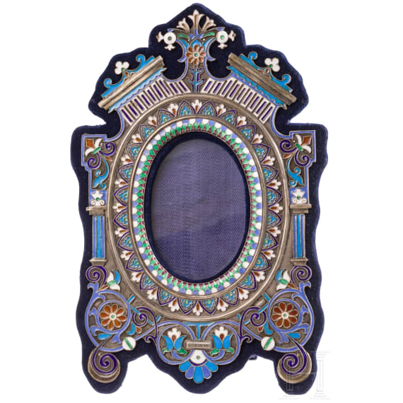Cloisonn&eacute;-Email-Fotorahmen, Russland, 20. Jhdt.