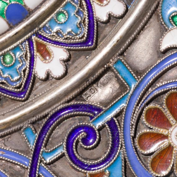 Cloisonn&eacute;-Email-Fotorahmen, Russland, 20. Jhdt.