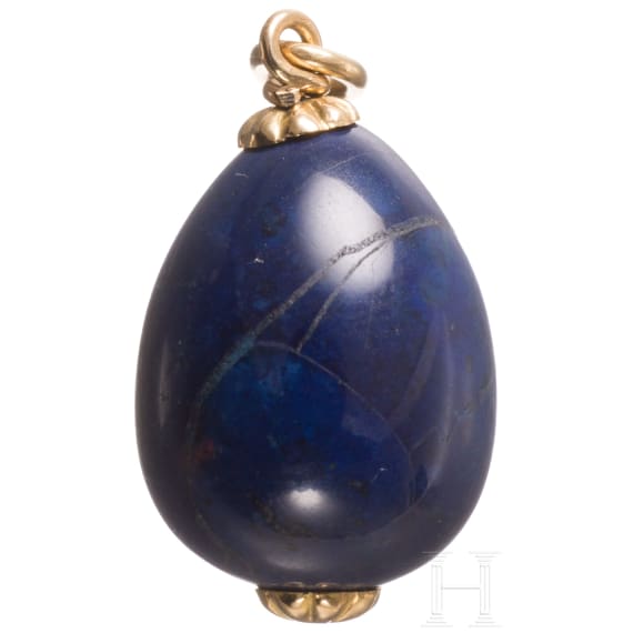 Lapislazuli-Ei-Anh&auml;nger, Russland, 20. Jhdt.
