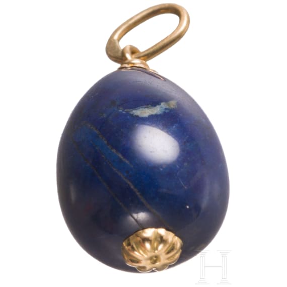 Lapislazuli-Ei-Anh&auml;nger, Russland, 20. Jhdt.