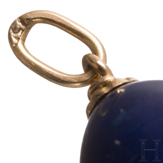 Lapislazuli-Ei-Anh&auml;nger, Russland, 20. Jhdt.