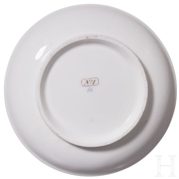 Tasse mit Untertasse, Russland, Porzellanmanufaktur Popow, Mitte des 19. Jhdts.
