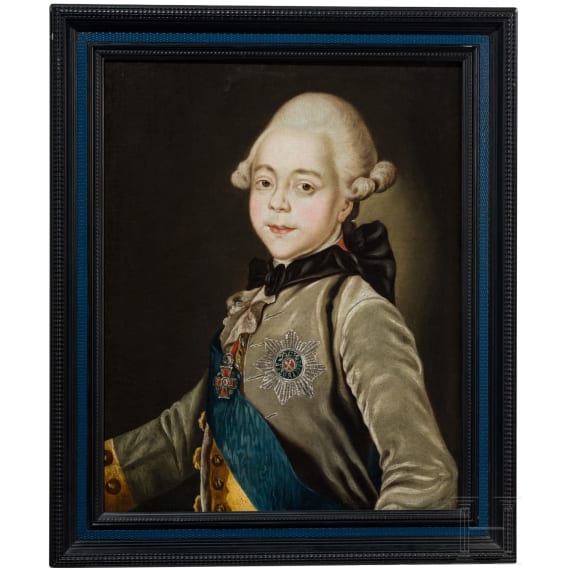 Portr&auml;t des Gro&szlig;f&uuml;rsten Paul Petrowitsch 1754-1801 (des sp&auml;teren Kaisers Paul I.) als Kind, Russland zwischen 1760-1770