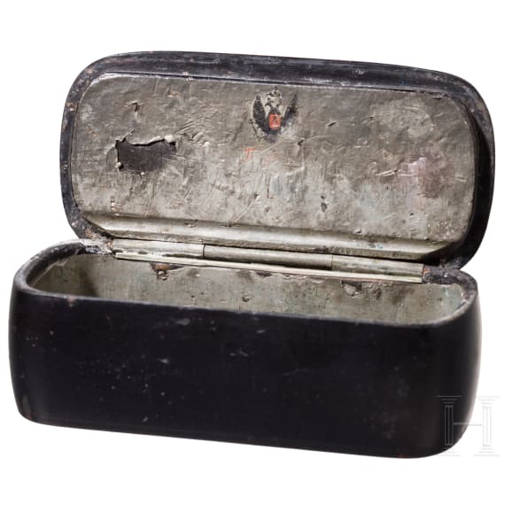 Lackdose und Lackschatulle, Russland, Danilowo, Fabrik Pjotr und Aleksandr Lukutin, 1855&ndash;63 / sp&auml;tes 19. Jhdt.