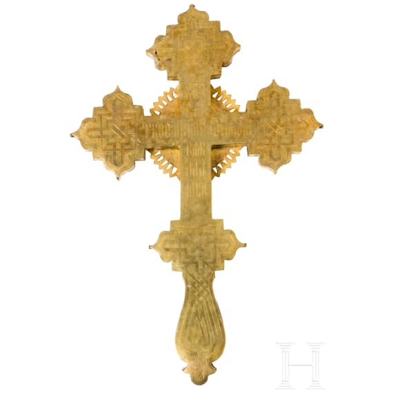 Kruzifix mit Finifti, Russland, 19. Jhdt.