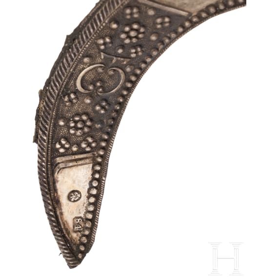 Six silver halos and a silver fragment, Russia, 19th century