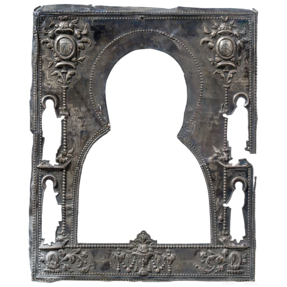 Sechs Ikonen-Oklad (zwei Silber), Russland, 19. Jhdt.