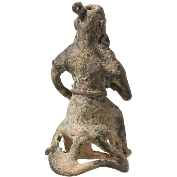 Seated bronze figure of a male figure, Dong Son culture, Northern Vietnam, second half of the 1st millennium B.C. &ndash; 1st century A.D.