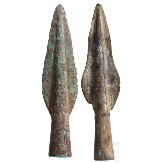 Two spearheads, Late Bronze Age, 10th &ndash; 9th centuries.