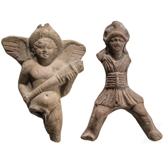 Hellenistic terracotta figures of a cavalryman and Eros, 2nd&ndash;1st centuries B.C.
