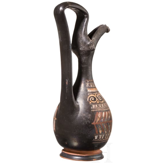 Jug (Epichysis), painted in the Gnathia style, Apulian, mid-4th century B.C.