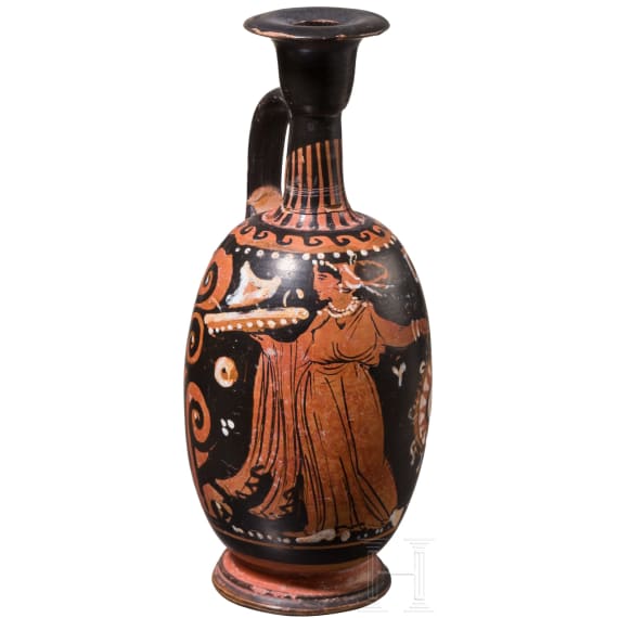 Red-figure lekythos, Apulia, late 4th century B.C.
