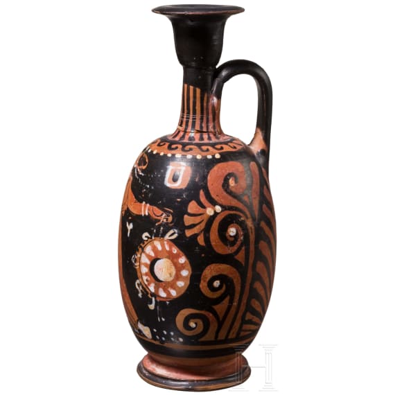 Red-figure lekythos, Apulia, late 4th century B.C.