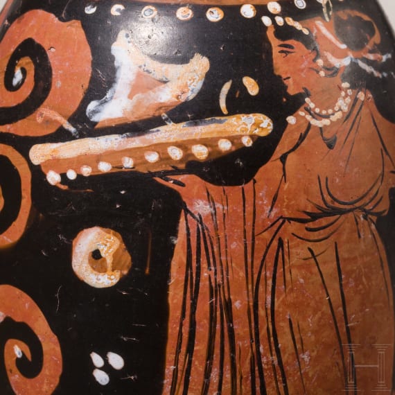 Red-figure lekythos, Apulia, late 4th century B.C.