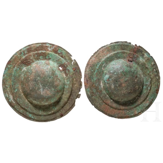 Two Bronze Phalerae (pectoral and dorsal armour) Italic, 6th &ndash; 5th Century B.C.